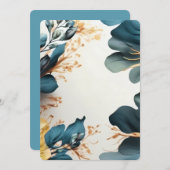 Invitation Belle fleur aquarelle florale (Devant / Derrière)