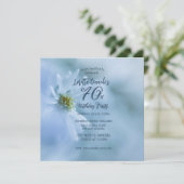 Invitation Belle Fleur Blanche 70e anniversaire Invitat (Debout devant)