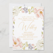 Invitation Belle Fleur de Magnolia Printemps Mariage (Devant)