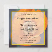Invitation belle fleur de pavot sauvage doré toute la fête (Dos)