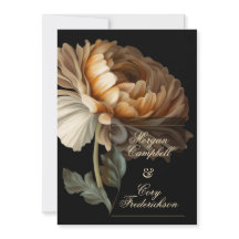 Belle Fleur Peinte du Vieux Monde Romantique Sombr