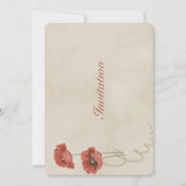 Invitation Belle fleur rose (Devant)