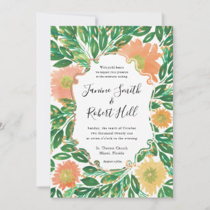 Invitation Belle Fleurs Aquarelle Peinture Mariage