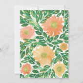 Invitation Belle Fleurs Aquarelle Peinture Mariage (Dos)