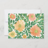 Invitation Belle Fleurs Aquarelle Peinture RSVP Card (Dos)