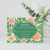 Invitation Belle Fleurs Aquarelle Peinture RSVP Card (Debout devant)