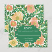 Invitation Belle Fleurs Aquarelle Peinture RSVP Card (Devant / Derrière)