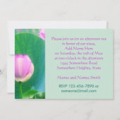 Invitation Belle floraison de feuilles vertes de lotus rose (Dos)