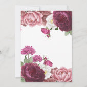 Invitation Belle Floral Bourgogne Bridesmaids Brunch (Dos)