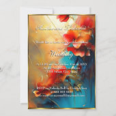 Invitation Belle florale colorée Mariage moderne (Dos)