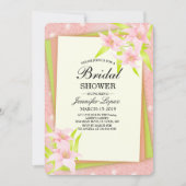 Invitation Belle florale rosée (Devant)