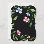 Invitation Belle Flore avec Mariage de typographie Whimsical (Dos)