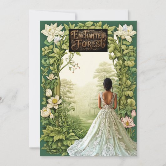 Invitation Belle forêt enchantée Sweet 16 (Devant)