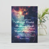 Invitation Belle Galaxy Celestial Sous les étoiles Mariage (Debout devant)