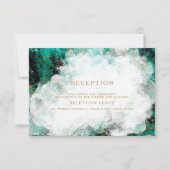 Invitation Belle géode de turquoise et cristal (Devant)