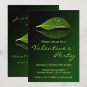 Invitation Belle gouttelette d'eau en forme de coeur sur la f (Devant / Derrière)