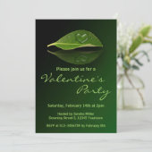 Invitation Belle gouttelette d'eau en forme de coeur sur la f (Debout devant)