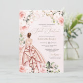 Invitation Belle Gown Jolie en rose Blush Rose Sweet 16 (Debout devant)