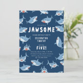 Invitation Belle Grande White Sharks Ocean Anniversaire (Debout devant)