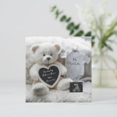 Invitation Belle grossesse sur les médias sociaux blancs (Debout devant)