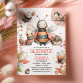 Invitation Belle Insecte BOGTASTIQUE Aquarelle Enfants Annive