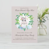 Invitation Belle Lapin Floral Wreath Brunch & Egg Hunt (Debout devant)