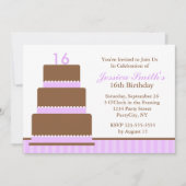 Invitation Belle Lavender Girls Anniversaire Party (Devant)