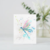 Invitation Belle libellule colorée | Cadeau pour Noël  (Debout devant)
