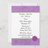 Invitation Belle libellule et Baby shower de fleurs Invitatio (Dos)