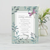 Invitation Belle libellule et jardin Mariage de verdure (Debout devant)