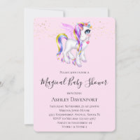 Belle Licorne avec Crinière Arc-en-Ciel Baby Showe