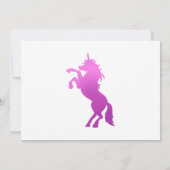 Invitation Belle licorne - Choisir la couleur arrière - plan (Dos)