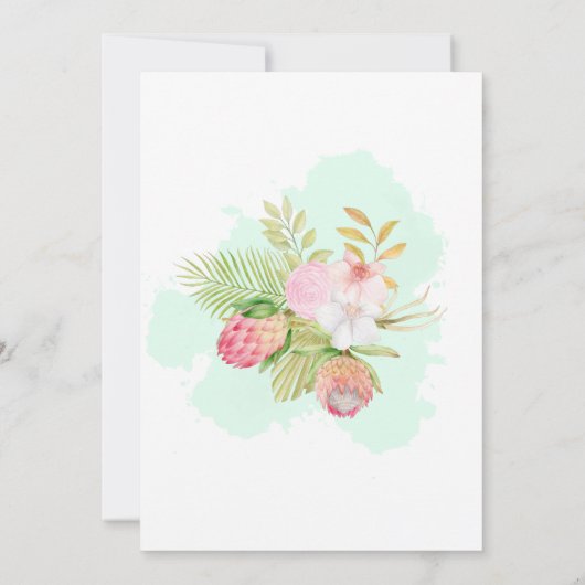 Invitation Belle Lime Green 💚 Élégant Mariage Boho (Dos)