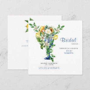 Invitation Belle Mariage Floral Méditerranéen sous la Douche
