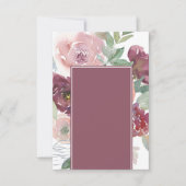 Invitation Belle Mariage florale blanche rose et mauve (Devant)