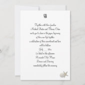 Invitation Belle, Mariage sur la plage, Poisson étoilé, Or (Dos)