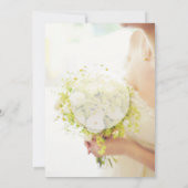 Invitation Belle mariée avec Mariage de bouquet de fleurs (Dos)