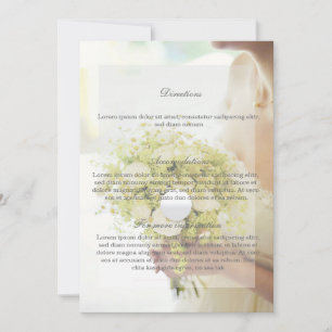 Invitation Belle mariée avec Mariage de bouquet de fleurs