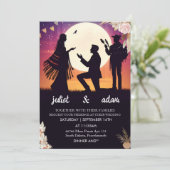 Invitation Belle mariée boho rustique moderne Twilight Mariag (Debout devant)