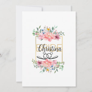 Invitation Belle mariée pour être Fête des mariées