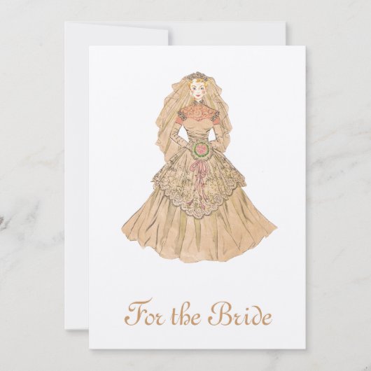 Invitation Belle mariée vintage (Devant)