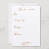 Invitation Belle mariée vintage (Dos)