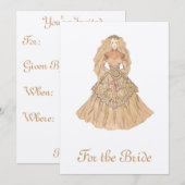 Invitation Belle mariée vintage (Devant / Derrière)