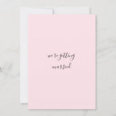 Invitation Belle menthe rose rose feuille mariage (Dos)