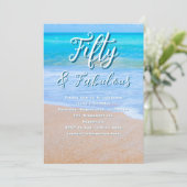 Invitation Belle mer Jalon fête d'anniversaire (Debout devant)