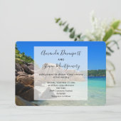 Invitation Belle Mer Tropicale Mariage de la côte rocheuse (Debout devant)