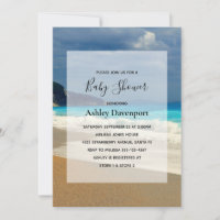 Belle Mer Turquoise Photo Baby Shower Tropical