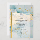 Invitation Belle Mer Verre Gold Mariage Inviter Turquoise (Dos)