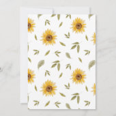 Invitation Belle, moderne Horse & Sunflower Anniversaire (Dos)