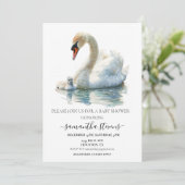 Invitation Belle Momma Baby Swan Douche (Debout devant)